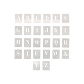 Alphabet à pocher - écriture capitale - hauteur 25 mm